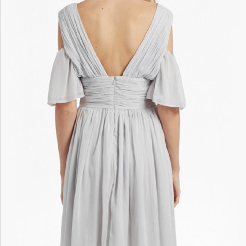 CONSTANCE DRAPED COLD SHOULDER DRESS - Picture 2 of 6